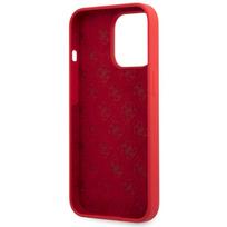 deklas guess iphone 13 pro max - Guess "GUHCP13XLSLMGRE Silicone Vintage Gold Logo iPhone 13 Pro Max" Red - 3 nuotrauka