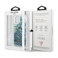 iphone 13 mini deklas - Guess "Flower Liquid Glitter iPhone 13 mini" Green - 2 nuotrauka