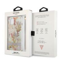 deklas su dirzeliu telefonams - Apple iPhone 13 Mini Guess dėklas Flower Strap (GUHCP13SHFLSU) violetinės spalvos - 2 nuotrauka