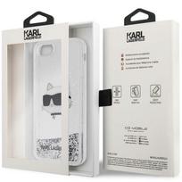 originalus iphone deklas - Karl Lagerfeld dėklas, skirtas iPhone 7 / 8 / SE KLHCI8LNCHCS sidabrinis HC skystas blizgus NFT Choupette galvutė - 2 nuotrauka