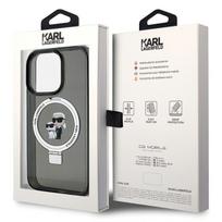 iphone 15 pro telefonai - Karl Lagerfeld "Ring Stand Karl and Choupettte MagSafe iPhone 15 Pro" Pink - 2 nuotrauka