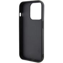 telefonu deklai iphone silikoniniai - Karl Lagerfeld "Gripstand Saffiano Karl and Choupette Pins iPhone 15 Pro" Black - 4 nuotrauka