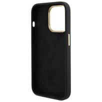 15 pro silicone case - Guess "Liquid Silicone 4G Strass Metal Logo Case iPhone 15 Pro" Black - 3 nuotrauka