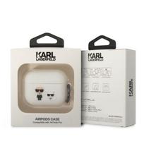 airpods deklas silikoninis - Karl Lagerfeld Choupette Silicone Case for Airpods Pro White - 2 nuotrauka