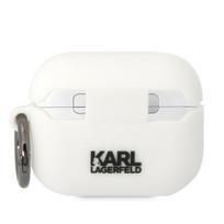 airpods deklas silikoninis - Karl Lagerfeld Choupette Silicone Case for Airpods Pro White - 3 nuotrauka