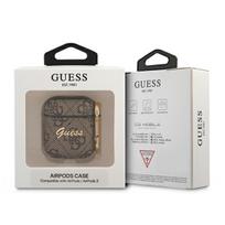 rudos ausines - Guess GUA24GSMW 4G Script case for Airpods 1/ 2 Brown - 2 nuotrauka