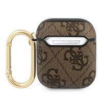 rudos ausines - Guess GUA24GSMW 4G Script case for Airpods 1/ 2 Brown - 3 nuotrauka