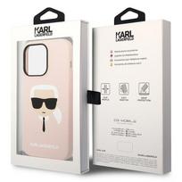 iphone 14 pro max deklas - Karl Lagerfeld "Silicone Karl`s Head Magsafe iPhone 14 Pro Max" Light Pink - 2 nuotrauka