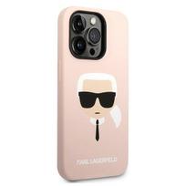 iphone 14 pro max deklas - Karl Lagerfeld "Silicone Karl`s Head Magsafe iPhone 14 Pro Max" Light Pink - 4 nuotrauka