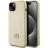 iphone 7 plus deklas - Guess "GUHCP15MPS4DGPD Hardcase Strass Metal Logo iPhone 15 Plus" Gold - 2 nuotrauka