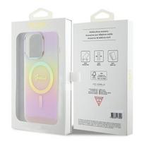 apple 15 with magsafe - Guess "GUHMP15LHITSP IML Iridescent MagSafe iPhone 15 Pro" Pink - 2 nuotrauka