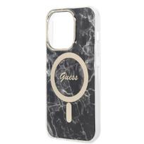 magsafe belaidis - Guess iPhone 14 Pro Marble MagSafe dėklo ir įkroviklio rinkinys Juodas (Black) - 6 nuotrauka