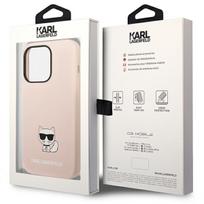 iphone 14 silikoninis deklas - Karl Lagerfeld "Silicone Choupette Body iPhone 14 Pro Max" Light Pink - 2 nuotrauka