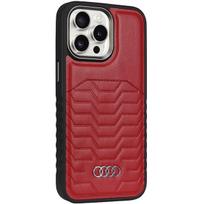 gt 6 pro - Audi Synthetic Leather case with MagSafe for iPhone 14 Pro Max - red - 3 nuotrauka