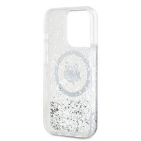 telefono deklas karl lagerfeld - Karl Lagerfeld "Liquid Glitter Choupette Head Magsafe iPhone 15 Pro" Transparent - 3 nuotrauka