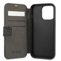 13x4 6 - Dėklas Apple iPhone 13 Pro Max Guess Book 4G Big Metal Logo (GUBKP13X4GMGGR) pilkos spalvos - 4 nuotrauka