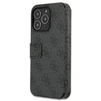 13x4 6 - Dėklas Apple iPhone 13 Pro Max Guess Book 4G Big Metal Logo (GUBKP13X4GMGGR) pilkos spalvos - 5 nuotrauka