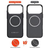 iphone 17 pro max tech - Tech-Protect Ion Carbon MagSafe dėklas Apple iPhone 17 Pro Max - Juodas/Sidabrinis (Black/Silver) - 3 nuotrauka