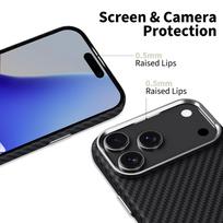 iphone 17 pro max tech - Tech-Protect Ion Carbon MagSafe dėklas Apple iPhone 17 Pro Max - Juodas/Sidabrinis (Black/Silver) - 6 nuotrauka