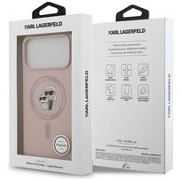 iphone 17 silicone case - Karl Lagerfeld "Liquid Silicone Karl and Choupette MagSafe Case for Apple iPhone 17 Pro Max" Rožinė (Pink) - 2 nuotrauka