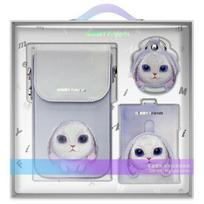 krepsys pinigine - Nimmy Big Eyed Pet 2.0 Rabbit 3-in-1 Phone Bag + Wallet + Tracker Case - Purple - 2 nuotrauka