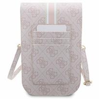 guess pinigines - Guess "PU 4G Printed Stripes Phone Bag" Pink - 2 nuotrauka