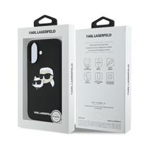 telefono deklas karl lagerfeld - Karl Lagerfeld "Liquid Silicone Double Heads MagSafe iPhone 16" Black - 2 nuotrauka