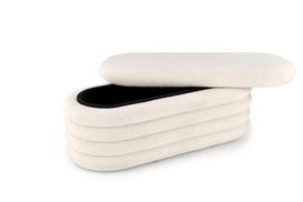 suoliukas daiktadeze - HOMCOM Suoliukas su daiktadėže BLISS, kreminis (Cream) - 6 nuotrauka