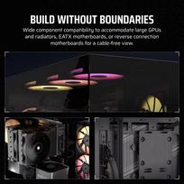 atx korpusai - „Corsair 3500X RS-R“ kompiuterio korpusas, „Mid-Tower“, E-ATX, RGB, grūdintas stiklas - juodas - 3 nuotrauka