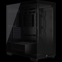 atx korpusai - „Corsair 3500X RS-R“ kompiuterio korpusas, „Mid-Tower“, E-ATX, RGB, grūdintas stiklas - juodas - 6 nuotrauka