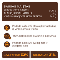 hairball - CLUB 4 PAWS Premium pilnavertis sausas maistas suaugusioms katėms su vilnos pašalinimu iš virškinamojo trakto "HAIRBALL CONTROL“, 14 kg - 6 nuotrauka