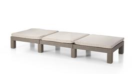 gultai sezlongai - Lauko gultas Allibert Daytona Deluxe 17211632, smėlio sp., 195 cm x 65 cm x 25.5 cm - 3 nuotrauka