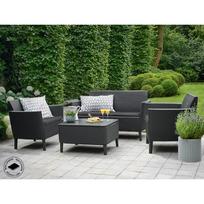 lauko baldai 4 - Keter Salemo 3 Seater Lounge Set Grey - 3 nuotrauka