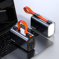 nesiojama elektros stotele - Sponge Energy 30000mAh 100W Juodas (Black) - 2 nuotrauka