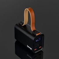 nesiojama elektros stotele - Sponge Energy 30000mAh 100W Juodas (Black) - 4 nuotrauka