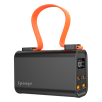 nesiojama elektros stotele - Sponge Energy 30000mAh 100W Juodas (Black) - 7 nuotrauka