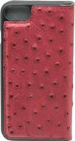 odinis iphone deklas - Tellur Book case Ostrich Genuine Leather for iPhone 7 red - 3 nuotrauka