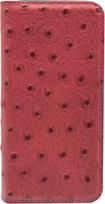 odinis iphone deklas - Tellur Book case Ostrich Genuine Leather for iPhone 7 red - 4 nuotrauka