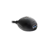 usb kistukas usb lizdas - Kabelis USB InLine 3.0 Typ A męski - A żeński + Power su Stand juoda 3m (35653) - 4 nuotrauka