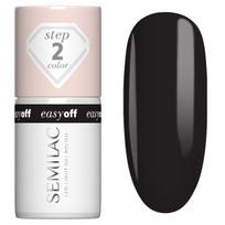 Hibridinis nagų lakas Semilac Easy Off L24 Diamond Black, 7 ml