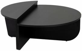 Kavos staliukas Nordure Orion, juoda sp., 90 cm x 90 cm x 35 cm