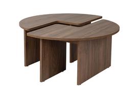 Kavos staliukas Nordure Moira, ruda sp., 90 cm x 90 cm x 41 cm