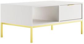 Kavos staliukas Kocot Kids Austin 100, aukso sp./balta sp., 100 cm x 60 cm x 45.5 cm