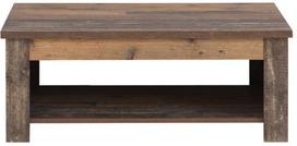Kavos staliukas Forte Clif, tamsiai ruda sp., 110 cm x 65 cm x 45.7 - 67.7 cm