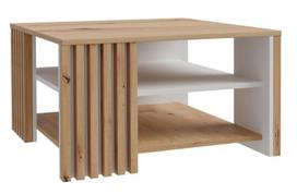 Kavos staliukas Forte, ruda sp./balta sp., 80 cm x 80 cm x 45 cm