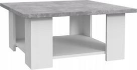 Kavos staliukas Forte Pilvi, balta sp./pilka sp., 67 cm x 67 cm x 31 cm