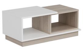 Kavos staliukas Kalune Design Viyana, ąžuolo sp./balta sp., 90 cm x 45 cm x 36 cm