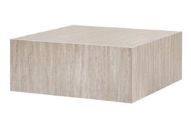 travertinas - Kavos staliukas Nordure Prizma, travertine sp., 90 cm x 90 cm x 35 cm - 1 nuotrauka