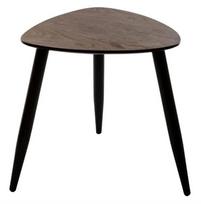 kavos stalas 60 - Kavos staliukų komplektas Atmosphera Mileo, juoda sp./riešuto sp., 40 - 60.5 cm x 60.5 cm x 40 - 48 cm - 2 nuotrauka