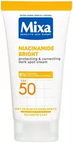 Mixa Niacinamide Bright Apsauginis ir Koreguojantis Kremas nuo Tamsių Dėmių SPF50, 50 ml